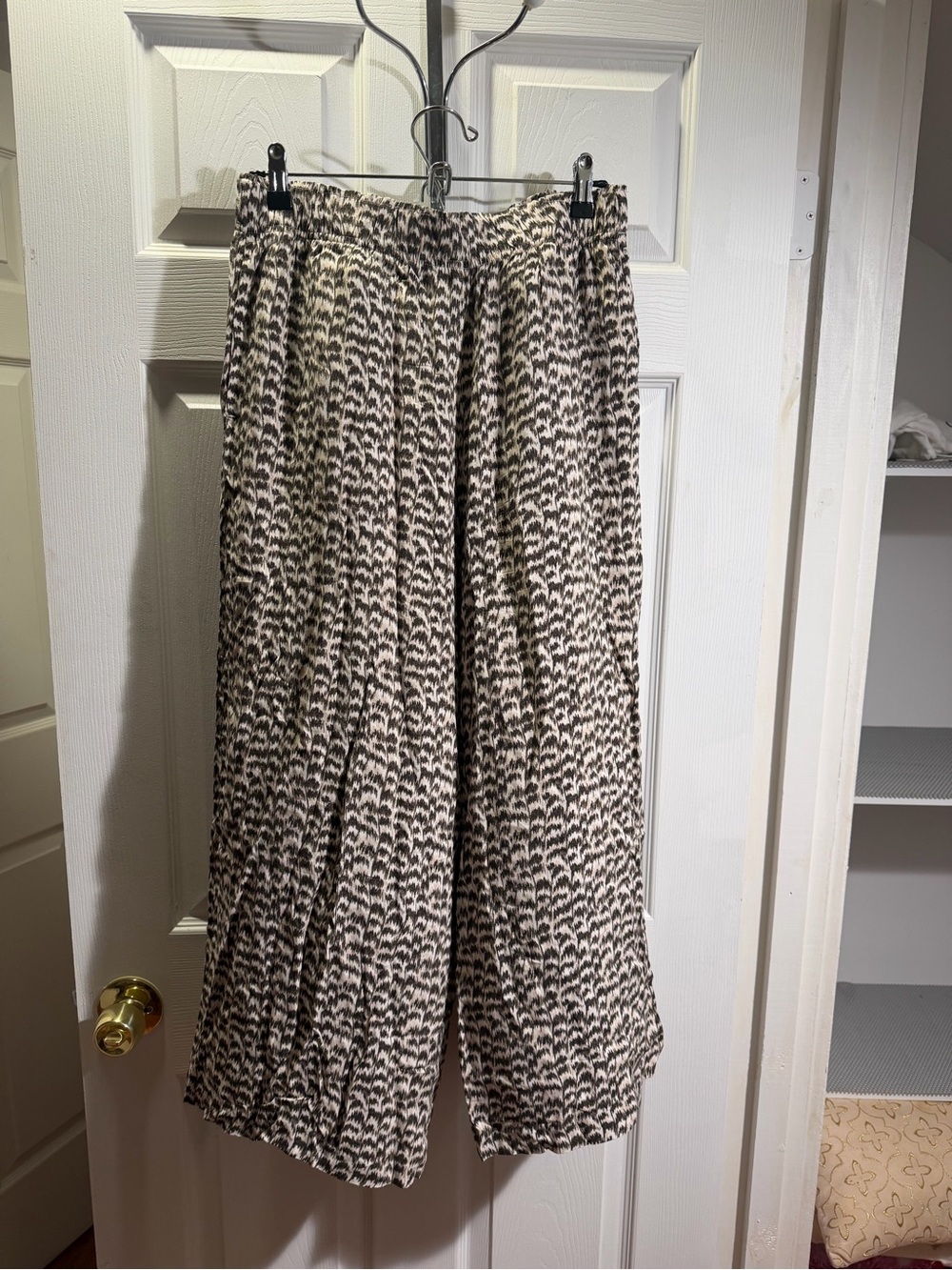 H&M Animal Print Wide-Leg Pants — Size M
